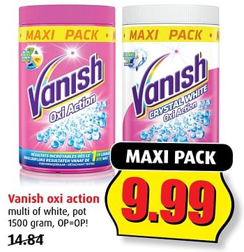 Aanbiedingen Vanish oxi action - Vanish - Geldig van 02/08/2017 tot 08/08/2017 bij Boni Supermarkt