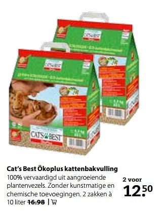 Aanbiedingen Cat`s best ökoplus kattenbakvulling - Cat's best - Geldig van 31/07/2017 tot 20/08/2017 bij Boerenbond