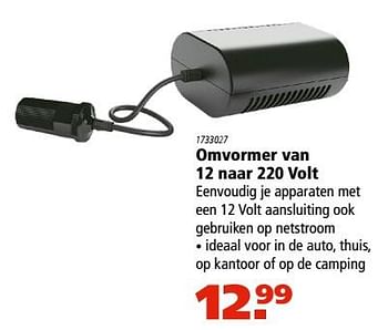 Aanbiedingen Omvormer van 12 naar 220 volt - Huismerk - Marskramer - Geldig van 01/08/2017 tot 09/08/2017 bij Marskramer