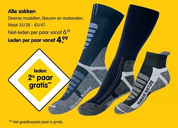 Aanbiedingen Alle sokken - Human Nature - Geldig van 31/07/2017 tot 20/08/2017 bij ANWB
