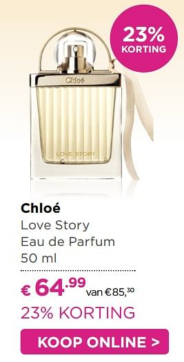 Aanbiedingen Chloé love story eau de parfum - Chloé - Geldig van 31/07/2017 tot 20/08/2017 bij Ici Paris XL