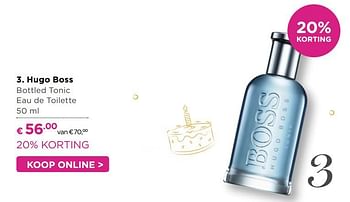 Aanbiedingen Hugo boss bottled tonic eau de toilette - Hugo Boss - Geldig van 31/07/2017 tot 20/08/2017 bij Ici Paris XL