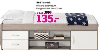 Aanbiedingen Bed yanniek - Huismerk - Leen Bakker - Geldig van 31/07/2017 tot 20/08/2017 bij Leen Bakker