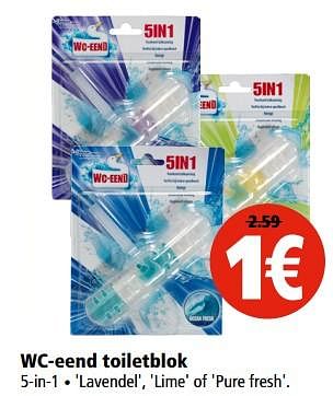 Aanbiedingen Wc-eend toiletblok - WC Eend - Geldig van 01/08/2017 tot 09/08/2017 bij Marskramer