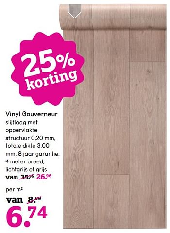 Aanbiedingen Vinyl gouverneur - Huismerk - Leen Bakker - Geldig van 31/07/2017 tot 20/08/2017 bij Leen Bakker