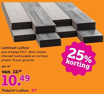 Aanbiedingen Laminaat luxfloor - Luxfloor - Geldig van 31/07/2017 tot 20/08/2017 bij Leen Bakker