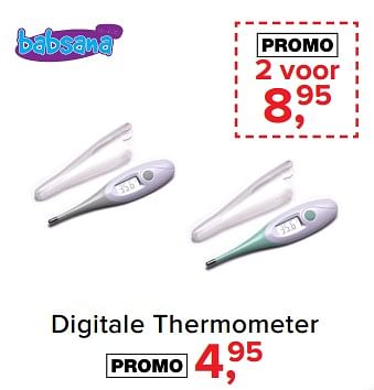 Aanbiedingen Digitale thermometer - Babsana - Geldig van 31/07/2017 tot 27/08/2017 bij Babypark