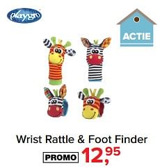 Aanbiedingen Wrist rattle + foot finder - Playgro - Geldig van 31/07/2017 tot 27/08/2017 bij Babypark