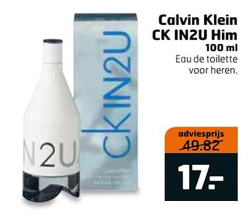Aanbiedingen Calvin klein ck in2u him - Calvin Klein - Geldig van 01/08/2017 tot 13/08/2017 bij Trekpleister