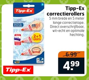 Aanbiedingen Tipp-ex correctierollers - Tipp-Ex - Geldig van 01/08/2017 tot 13/08/2017 bij Trekpleister