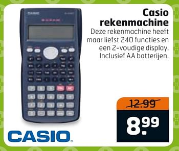 Aanbiedingen Casio rekenmachine - Casio - Geldig van 01/08/2017 tot 13/08/2017 bij Trekpleister