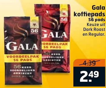 Aanbiedingen Gala koffiepads - Gala - Geldig van 01/08/2017 tot 13/08/2017 bij Trekpleister