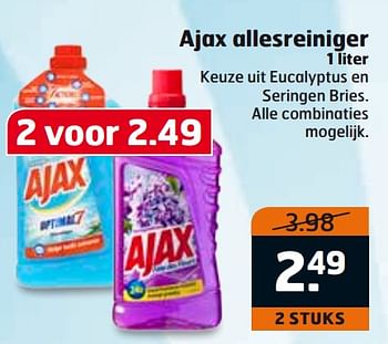 Aanbiedingen Ajax allesreiniger - Ajax - Geldig van 01/08/2017 tot 13/08/2017 bij Trekpleister