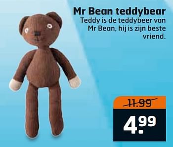 Aanbiedingen Mr bean teddybear - Huismerk - Trekpleister - Geldig van 01/08/2017 tot 13/08/2017 bij Trekpleister