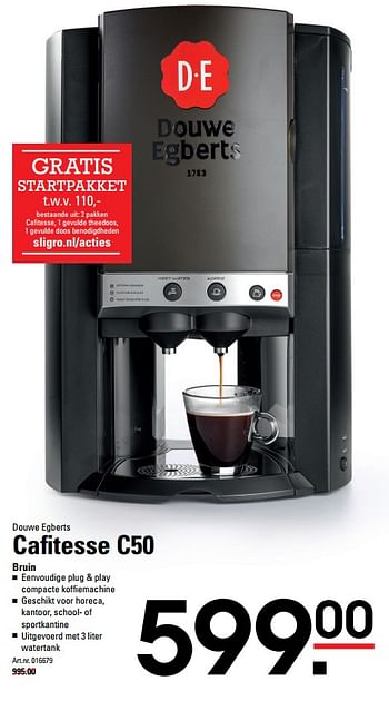 Aanbiedingen Douwe egberts cafitesse c50 bruin - Douwe Egberts - Geldig van 01/08/2017 tot 21/08/2017 bij Sligro