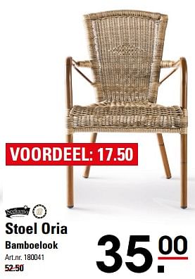 Aanbiedingen Stoel oria bamboelook - Sediamo - Geldig van 01/08/2017 tot 21/08/2017 bij Sligro