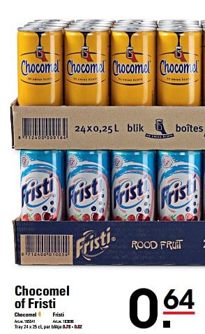 Aanbiedingen Chocomel of fristi - Huismerk - Sligro - Geldig van 01/08/2017 tot 21/08/2017 bij Sligro