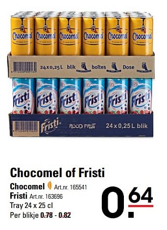 Aanbiedingen Chocomel of fristi chocomel - Huismerk - Sligro - Geldig van 01/08/2017 tot 21/08/2017 bij Sligro