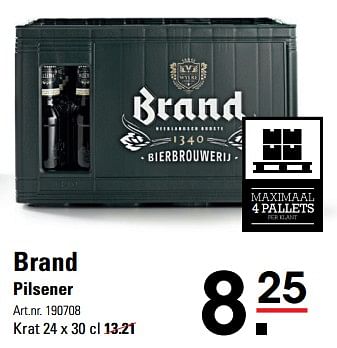 Aanbiedingen Brand pilsener - remote_pf_nl.BRAND - Geldig van 01/08/2017 tot 21/08/2017 bij Sligro