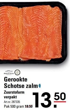 Aanbiedingen Gerookte schotse zalm zuurstofarm verpakt - Smit Vis - Geldig van 01/08/2017 tot 21/08/2017 bij Sligro