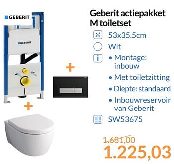 Aanbiedingen Geberit actiepakket m toiletset - Geberit - Geldig van 01/08/2017 tot 31/08/2017 bij Sanitairwinkel
