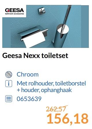 Aanbiedingen Geesa nexx toiletset - Geesa - Geldig van 01/08/2017 tot 31/08/2017 bij Sanitairwinkel
