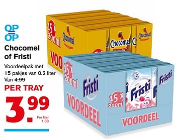 Aanbiedingen Chocomel of fristi - Chocomel - Geldig van 02/08/2017 tot 08/08/2017 bij Hoogvliet