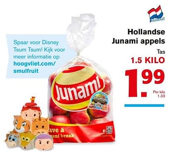 Aanbiedingen Hollandse junami appels - Junami - Geldig van 02/08/2017 tot 08/08/2017 bij Hoogvliet