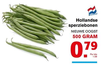 Aanbiedingen Hollandse sperziebonen - Huismerk - Hoogvliet - Geldig van 02/08/2017 tot 08/08/2017 bij Hoogvliet