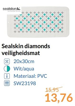 Aanbiedingen Sealskin diamonds veiligheidsmat - Sealskin - Geldig van 01/08/2017 tot 31/08/2017 bij Sanitairwinkel