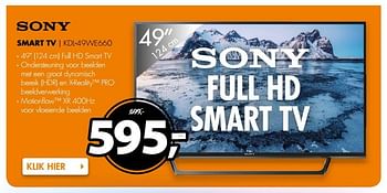 Aanbiedingen Sony smart tv kdl-49we660 - Sony - Geldig van 05/08/2017 tot 13/08/2017 bij Expert
