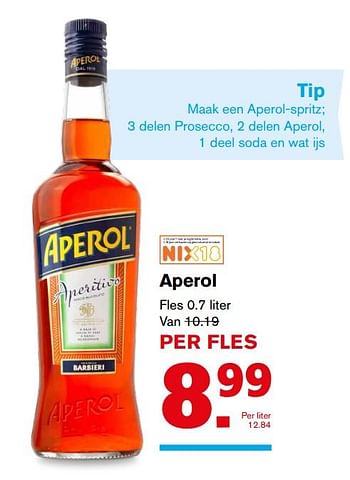 Aanbiedingen Aperol - Aperol - Geldig van 02/08/2017 tot 08/08/2017 bij Hoogvliet
