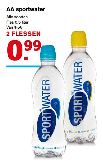 Aanbiedingen Aa sportwater - H2O - Geldig van 02/08/2017 tot 08/08/2017 bij Hoogvliet