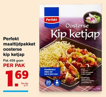 Aanbiedingen Perfekt maaltijdpakket oosterse kip ketjap - Perfekt - Geldig van 02/08/2017 tot 08/08/2017 bij Hoogvliet