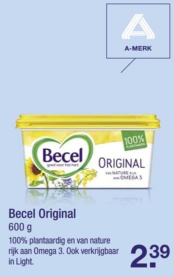 Aanbiedingen Becel original - Becel - Geldig van 06/08/2017 tot 12/08/2017 bij Aldi