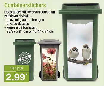 Aanbiedingen Containerstickers - Huismerk - Aldi - Geldig van 06/08/2017 tot 12/08/2017 bij Aldi
