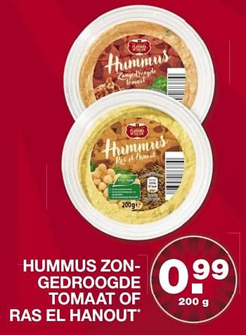 Aanbiedingen Hummus zongedroogde tomaat of ras el hanout - Huismerk - Aldi - Geldig van 06/08/2017 tot 12/08/2017 bij Aldi