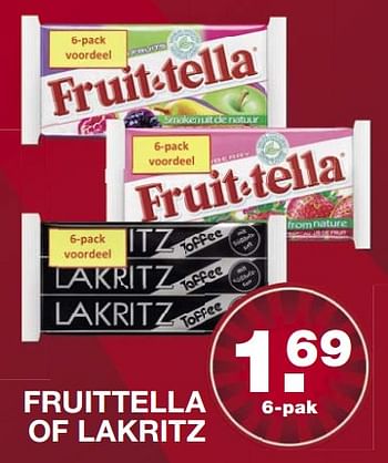 Aanbiedingen Fruittella of lakritz - Huismerk - Aldi - Geldig van 06/08/2017 tot 12/08/2017 bij Aldi