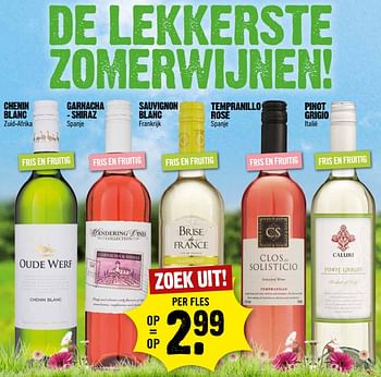 Aanbiedingen De lekkerste zomerwijnen - Witte wijnen - Geldig van 06/08/2017 tot 12/08/2017 bij Dirk III