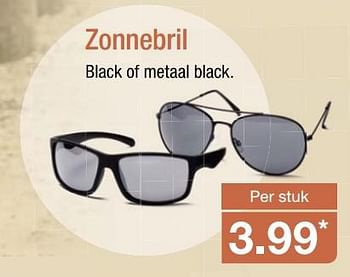 Aanbiedingen Zonnebril black of metaal black - Huismerk - Aldi - Geldig van 06/08/2017 tot 12/08/2017 bij Aldi