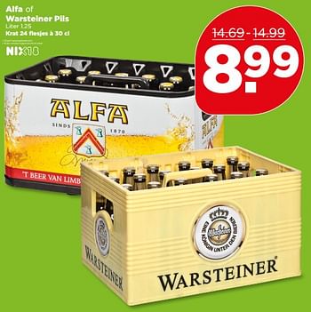 Aanbiedingen Alfa of warsteiner pils - Huismerk - Plus - Geldig van 06/08/2017 tot 12/08/2017 bij Plus