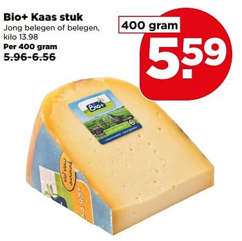 Aanbiedingen Bio+ kaas stuk - Bio+ - Geldig van 06/08/2017 tot 12/08/2017 bij Plus