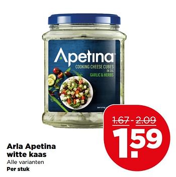 Aanbiedingen Arla apetina witte kaas - Arla - Geldig van 06/08/2017 tot 12/08/2017 bij Plus