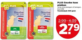 Aanbiedingen Plus goudse kaas plakken - Huismerk - Plus - Geldig van 06/08/2017 tot 12/08/2017 bij Plus