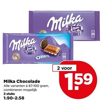 Aanbiedingen Milka chocolade - Milka - Geldig van 06/08/2017 tot 12/08/2017 bij Plus