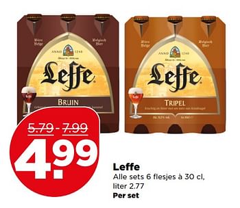 Aanbiedingen Leffe - Leffe - Geldig van 06/08/2017 tot 12/08/2017 bij Plus