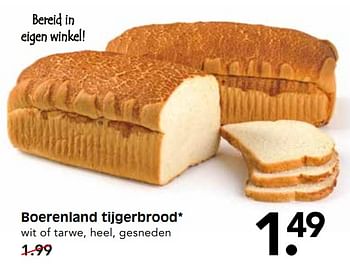Aanbiedingen Boerenland tijgerbrood - Boerenland - Geldig van 06/08/2017 tot 12/08/2017 bij Em-té