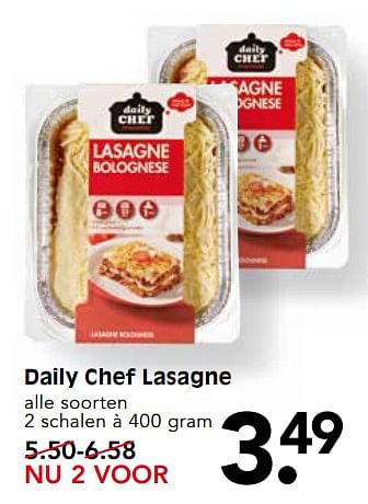 Aanbiedingen Daily chef lasagne - Daily chef - Geldig van 06/08/2017 tot 12/08/2017 bij Em-té