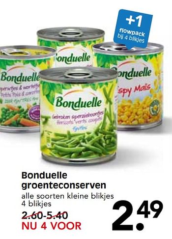Aanbiedingen Bonduelle groenteconserven - Bonduelle - Geldig van 06/08/2017 tot 12/08/2017 bij Em-té