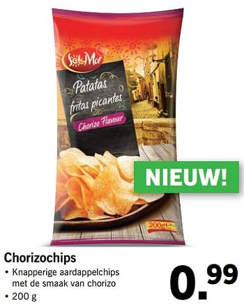 Aanbiedingen Chorizochips - Sol &amp; Mar - Geldig van 07/08/2017 tot 13/08/2017 bij Lidl
